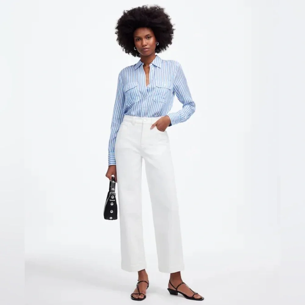 Madewell The Perfect Vintage Wide-Leg Crop Jeans - Picture 1 of 9
